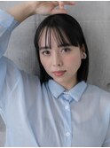 イメチェン/ホワイトブロンド/外ハネボブ/ワイドバング/福島43