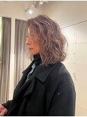 ナチュラルウェーブ＆ハイライト＆酸性カラー/ゼロテク