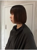 【YOKE】切りっぱなしボブ髪質改善パーマ落とし顎下ボブ20代