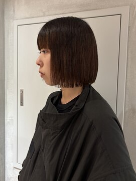 ヨーク(YOKE) 【YOKE】切りっぱなしボブ髪質改善パーマ落とし顎下ボブ20代