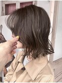 ブリーチなし/イメチェン/ホワイトブロンド/外ハネボブ/美髪