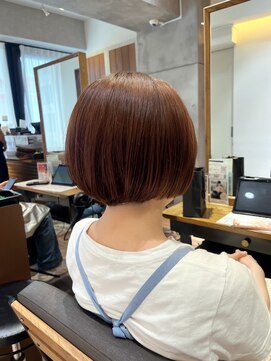 ヘアリゾート粋 新宿三丁目本店 ショートボブ/まろやかブラウン/丸みショート