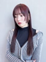 アイティー バイ アルバム 中野店(IT by ALBUM)&nbsp;ロング暗めカラー韓国ヘア顔周りレイヤー_F0567