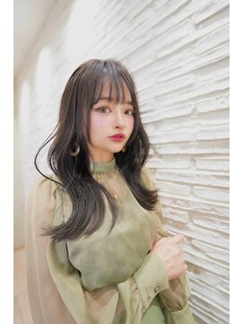 エアー 久留米(AIR) 【久留米】オリーブブラックカラー/レイヤーカット