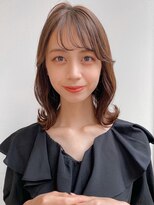 リヤン 表参道(lyann) セミディ大人ガーリーくせ毛風カールこなれヘア斜めバング