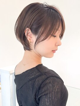 ロンドエニカ 大宮(Lond enika) 黒髪カタログ/ショート/オリーブグレー/小顔に見せるヘア☆197