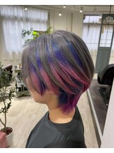イト(ito)&nbsp;ショートアンブレラカラーシルバーグレーインナーグラデーション