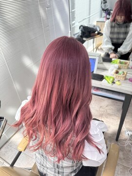 プライズ 所沢プロぺ通り店(prize) 20代30代◎透明感ピンクダブルカラー×小顔レイヤー所沢