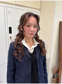 卒業式ハーフアップヘア
