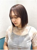 レイヤーボブ/ミルクティーベージュ/髪質改善/顔周り/立川