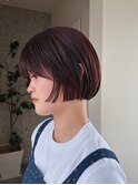 切りっぱなしボブ/ぱつっとボブ髪型20代30代前髪あり前髪無し