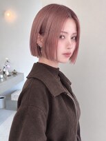 セブンルックス(7LOOKS)&nbsp;ピンクカラー×ワンレングスボブ【【宇都宮/縮毛矯正/レイヤー】