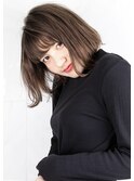 ☆ グレージュ & 毛束感 ☆ 無造作 小顔 切りっぱなしボブ ♪