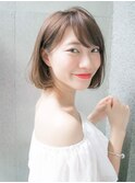流しバング ショートボブ さらつや☆
