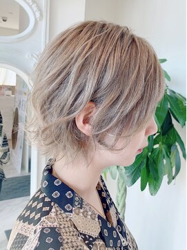 コーゾーギンザ 上野御徒町店(KOZO GINZA) 【新保 優】ミルクティー外ハネショートボブ