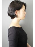 【morio池袋】大人かわいいセンターパートショートボブ
