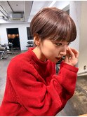 ピンクベージュとマッシュショート*fukuda