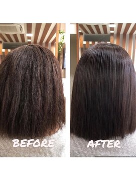 ヘア ソムリエ ゼアラ(hair sommelier Zara) 【髪質改善】ふんわり縮毛矯正/40代/強い癖毛悩み・剛毛