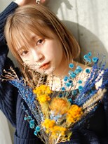 ライラ(Lyla)&nbsp;プツッと　ミルクティーベージュフラットボブ