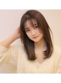 《Agu hair》シースルーバング×大人ナチュストレート