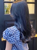 バブー バイ ビューティービースト アカデミー 福岡店(ba-boo)&nbsp;ブリーチオンカ ラー ／透明感 ダークブルー