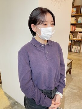 ヘアーアイストゥーレ(HAIR ICI TRE) ショートボブ ラベンダーブラウン 担当渡辺聖