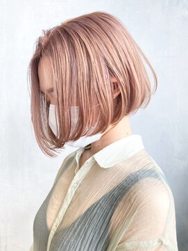 アルバム 渋谷パルコ(ALBUM) コーラルピンクボブ_チェリーブラウンフェミニンロング_ba333691