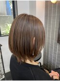 大人可愛い丸みショートボブ