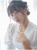 ピンを使わない！？ボリュームたっぷりシニヨンアレンジ