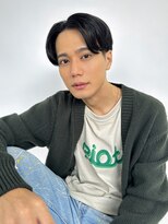 ルービック 梅田茶屋町(Rubik)&nbsp;スーツ短髪ツーブロック束感モテる黒髪シークレットパーマ