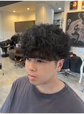 波巻きパーマ