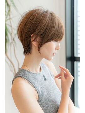 メゾンバイハバナ(maison by HAVANA) 20代30代大人かわいい前髪パーマ小顔ショートボブグレーベージュ