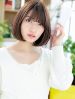 カバーヘア ブリス 戸田公園西口店(COVER HAIR bliss)&nbsp;ツヤ髪ビターショコラ前下がりミニボブc5戸田公園20代30代40代