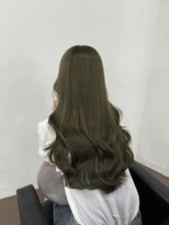 イオエ 岡本(ioe)&nbsp;オリーブ/グレージュ/レイヤーロング/前髪パーマ/艶髪/髪質改善