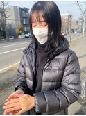前下がりミディアム×レイヤーカット