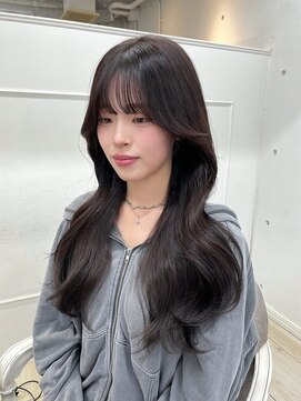 シーン(seen) 【ラベンダーグレージュ】小顔前髪ワンカールくびレイヤーカット