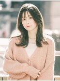 大人可愛いくびれミディアム#韓国風#髪質改善#艶髪#顔タイプ診断