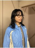 大人かわいい小顔ショートパーマ抜け感ラベンダーグレージュ