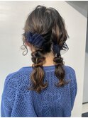 10代20代30代◎ツインテールモテ髪編みおろし