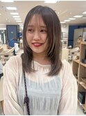 レイヤーカット/ハッシュカット/透明感カラー/前髪あり/平塚