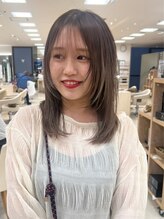 ケンジ 平塚ラスカ店(KENJE)&nbsp;レイヤーカット/ハッシュカット/透明感カラー/前髪あり/平塚