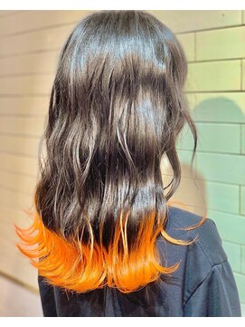 アマレット(Amaretto) 裾カラー×マンゴーオレンジ