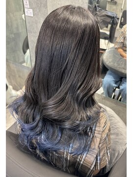 シェリール(Cherir) 裾カラー/ブルー