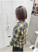 ボブハイライト・デザインカラー・アウターカラー・グレージュ