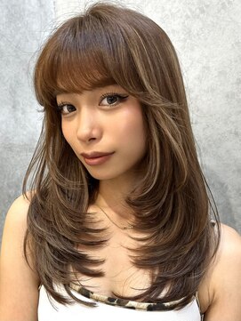 ヨロ 渋谷(YOLO) 韓国ヘアーハッシュカットレイヤーカットハイライトカラー