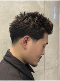 テーパーフェード×スパイキーショート