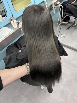 ノー バイ イオエ 西梅田(no. by ioe) ブリーチなしカラー/髪質改善/ミルクティーベージュ/小顔ヘア