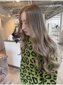 海外風グラデーション/ホワイトグレージュ/シースルー