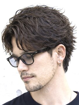 メンズフィール 心斎橋(MEN'S FEEL) 刈り上げセンターパート/波巻きツイストスパイラル/心斎橋