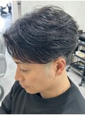MEN'S HAIR/ブルーブラック/フェザーパーマ/錦糸町